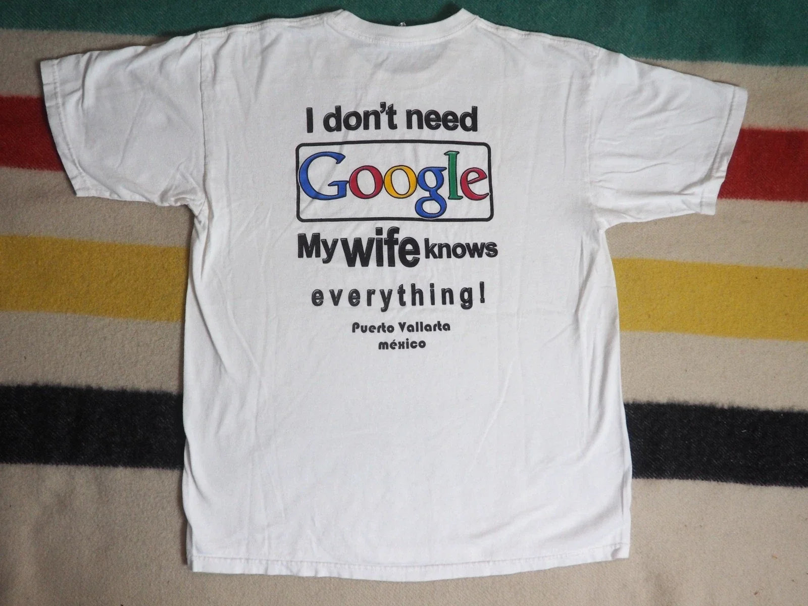 VTG Y2k 2000s Google Wife Dad Joke Humor Mexico Text - Adult & Kids T-Shirts, Sweatshirts & Hoodies apparel design preview 1