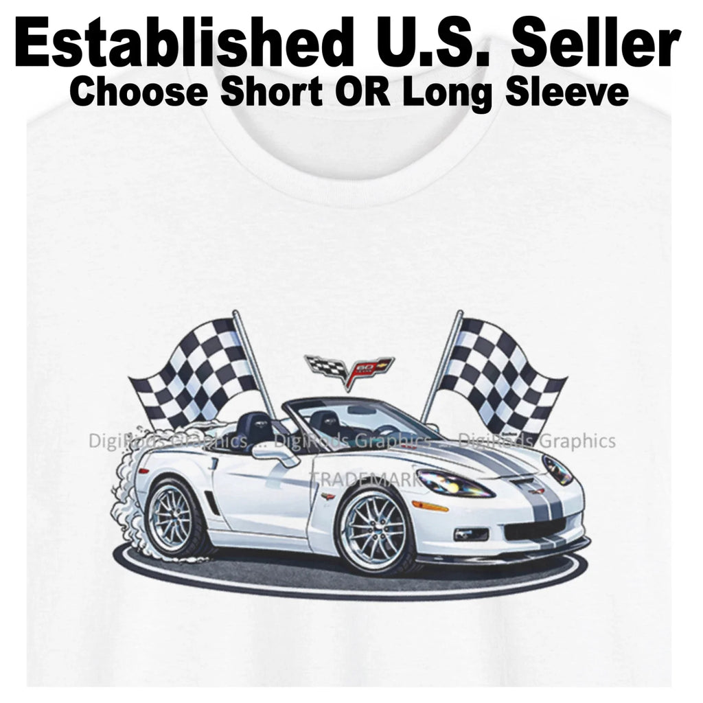 DigiRods Chevy Corvette C6 2013 60th Anniversary - Adult & Kids T-Shirts, Sweatshirts & Hoodies apparel design preview 1
