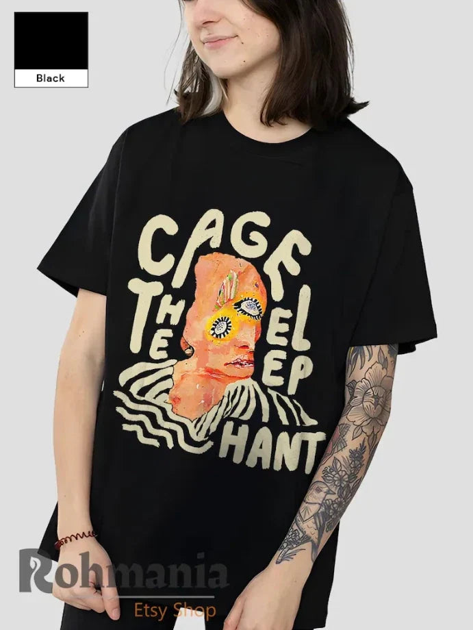 Cage the Elephant Retro 90s Personalized Rock Band - Adult & Kids T-Shirts, Sweatshirts & Hoodies apparel design preview 1
