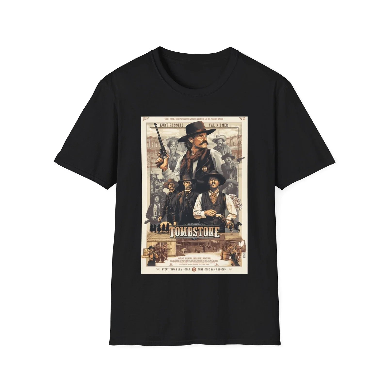 Tombstone Movie Poster 1993 - Adult & Kids T-Shirts, Sweatshirts & Hoodies apparel design preview 1