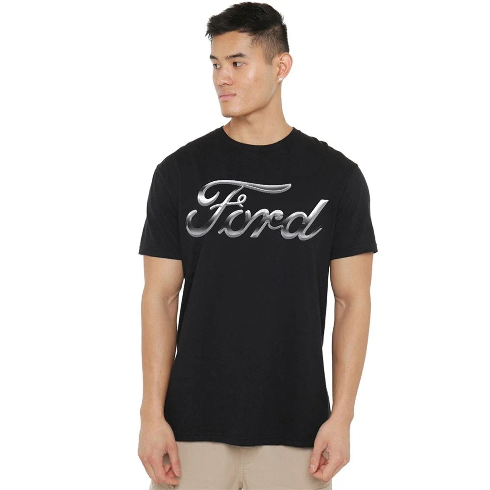 Ford Chrome Logo S-5XL, Black - Adult & Kids T-Shirts, Sweatshirts & Hoodies apparel design preview 1
