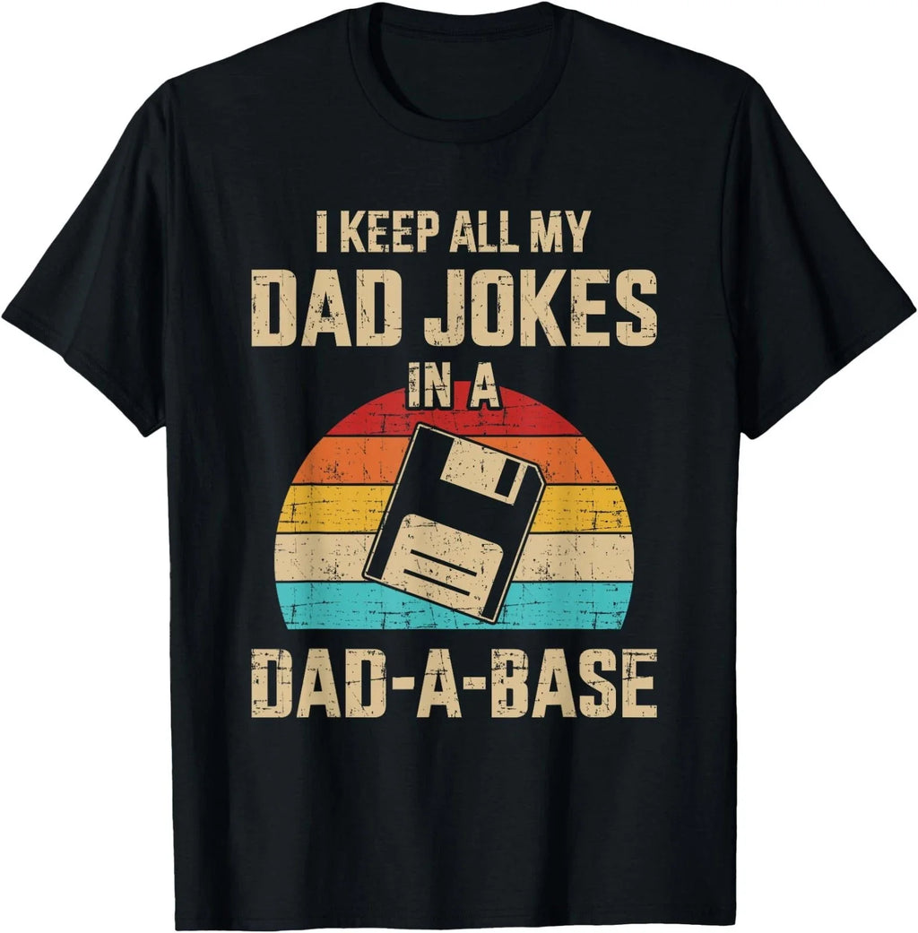 Funny dad Jokes in dad-a-Base Vintage for Father's - Adult & Kids T-Shirts, Sweatshirts & Hoodies apparel design preview 1