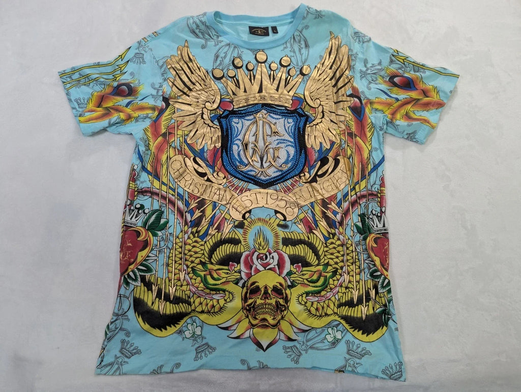 Vintage Y2K Ed Hardy Christian Audigier AOP Graphic - Adult & Kids T-Shirts, Sweatshirts & Hoodies apparel design preview 1