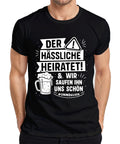 The Ugly One We Marry Him Beautiful JGA Beer Party - Adult & Kids T-Shirts, Sweatshirts & Hoodies apparel design preview 1
