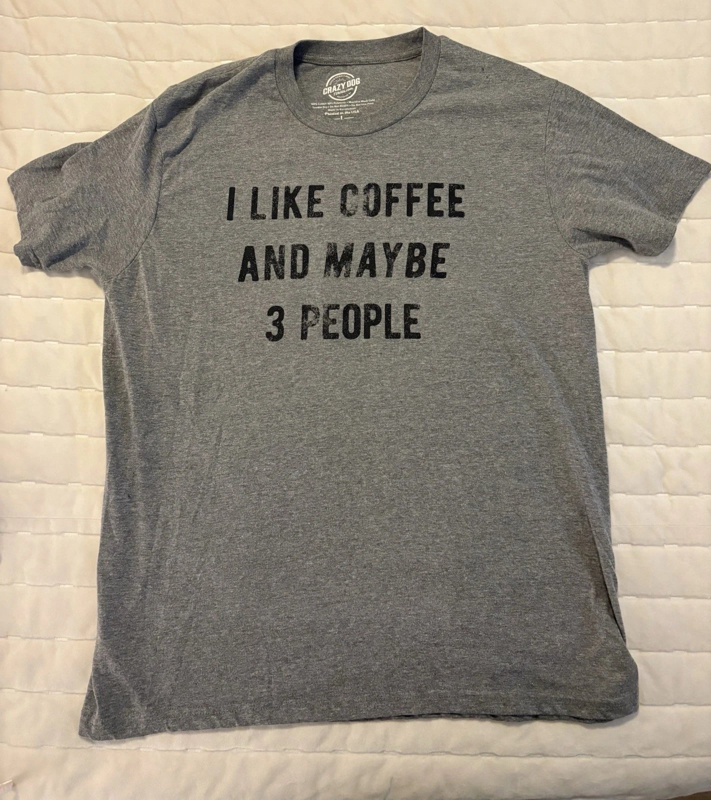Mens I Like Coffee and Maybe 3 People Funny Graphic - Adult & Kids T-Shirts, Sweatshirts & Hoodies apparel design preview 1