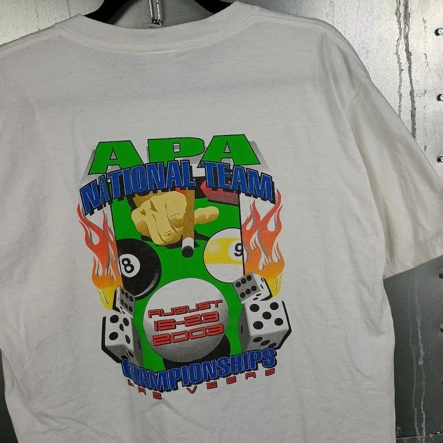 APA Pool Billiards Vintage Y2K Las Vegas Dice Large - Adult & Kids T-Shirts, Sweatshirts & Hoodies apparel design preview 1