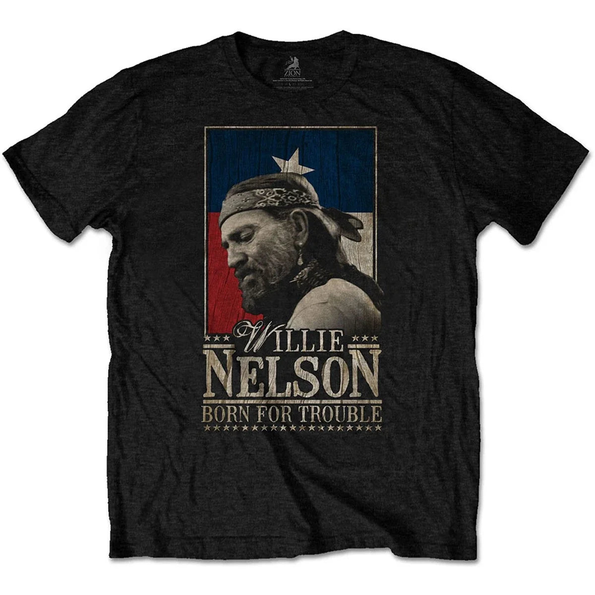 Willie Nelson Born for Trouble Official Mens - Adult & Kids T-Shirts, Sweatshirts & Hoodies apparel design preview 1