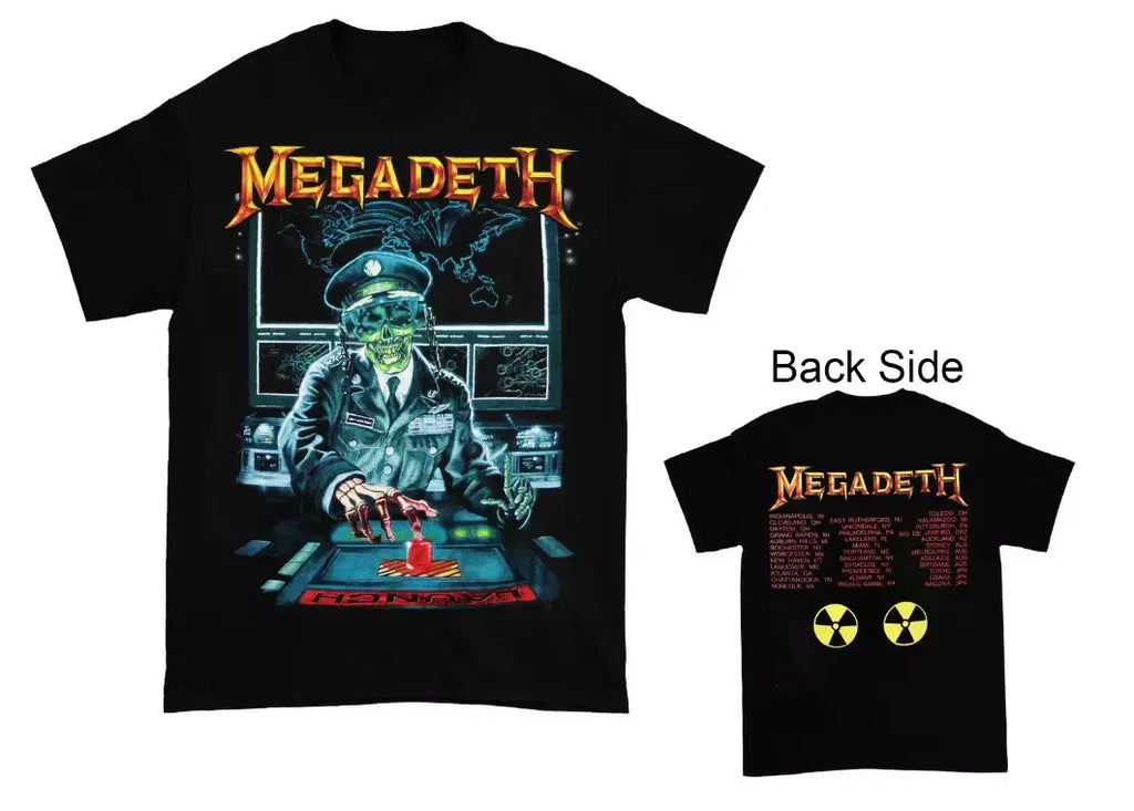 1990 Megadeth Rust in Peace Tour Black Double Side - Adult & Kids T-Shirts, Sweatshirts & Hoodies apparel design preview 1