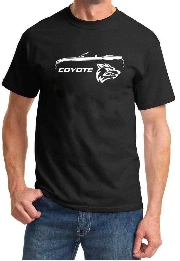2015-18 Ford Mustang GT 5.0 Convertible Coyote Design - Adult & Kids T-Shirts, Sweatshirts & Hoodies apparel design preview 1
