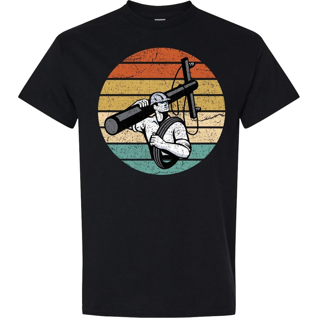 Inktastic Lineman Retro Line Worker Electrician - Adult & Kids T-Shirts, Sweatshirts & Hoodies apparel design preview 1