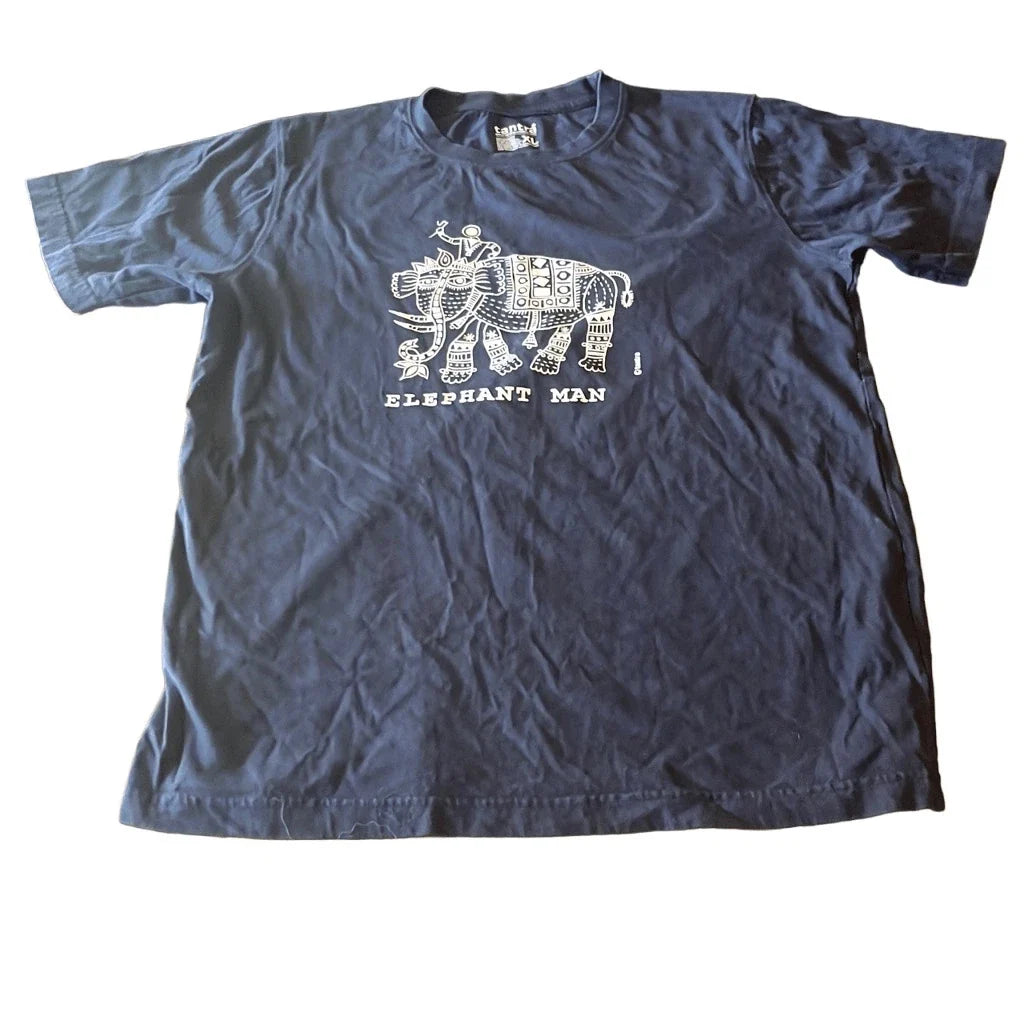 Tantra Men's XL Y2K Navy Blue Elephant Man Graphic - Adult & Kids T-Shirts, Sweatshirts & Hoodies apparel design preview 1