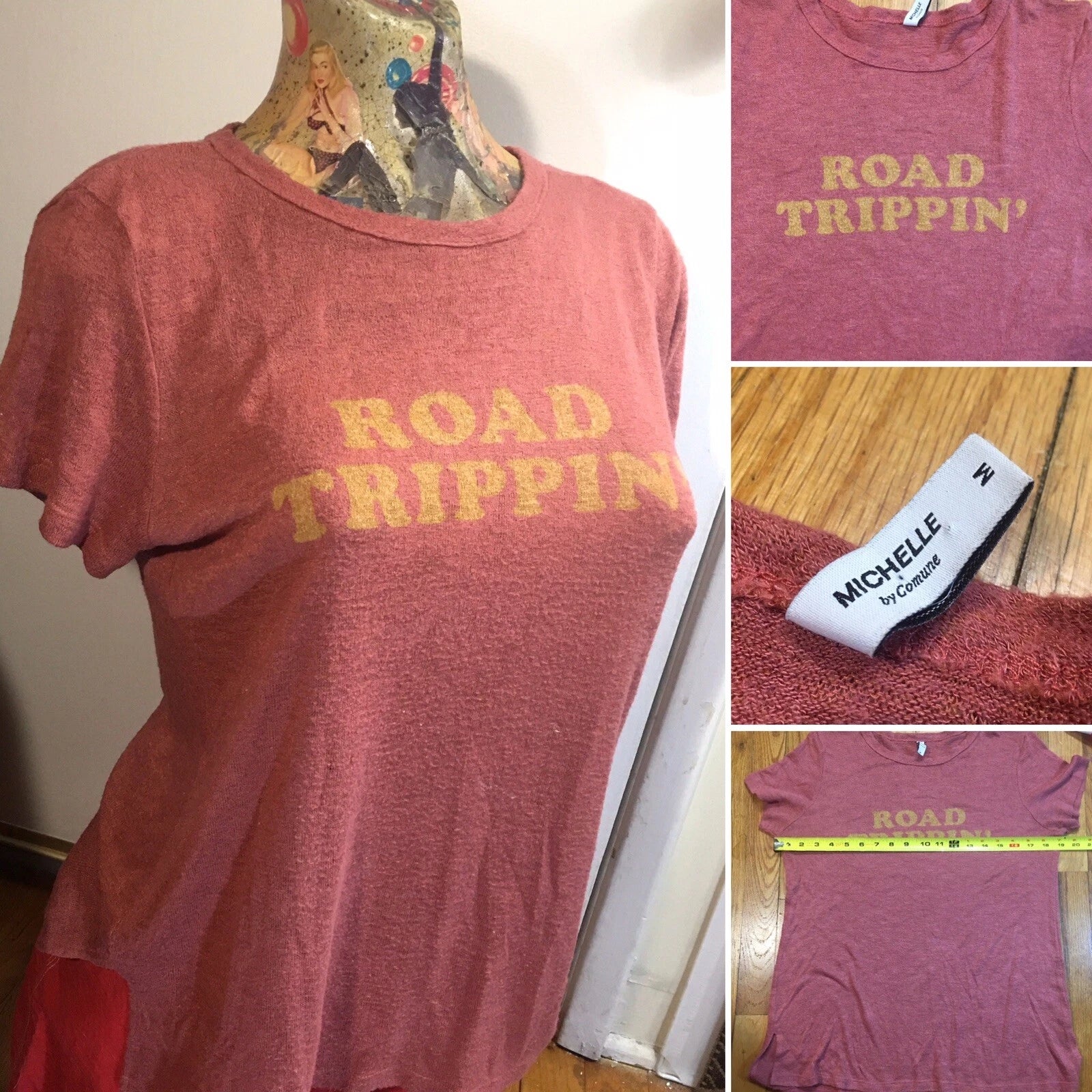 Retro vintage style ROAD TRIIPPIN fade boho Michelle - Adult & Kids T-Shirts, Sweatshirts & Hoodies apparel design preview 1
