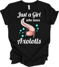 Just a Girl Who Loves Axolotls Cute Kawaii Pink - Adult & Kids T-Shirts, Sweatshirts & Hoodies apparel design preview 1