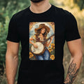 Mens Cowgirl Plays Banjo Theme Cotton Size XS to 5XL - Adult & Kids T-Shirts, Sweatshirts & Hoodies apparel design preview 1