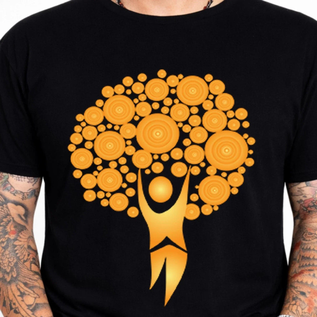 Abstract Tree Circles Graphic Gold Art Spiritual - Adult & Kids T-Shirts, Sweatshirts & Hoodies apparel design preview 1