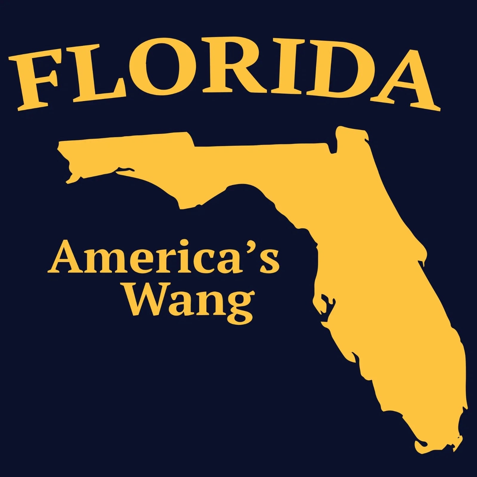 Funny Florida Americas Wang Retro Comedy Meme - Adult & Kids T-Shirts, Sweatshirts & Hoodies apparel design preview 1