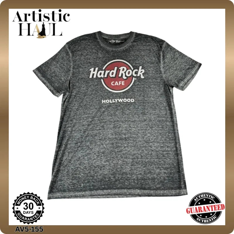 Hard Rock Cafe Hollywood Mens Size Large Gray Graphic - Adult & Kids T-Shirts, Sweatshirts & Hoodies apparel design preview 1