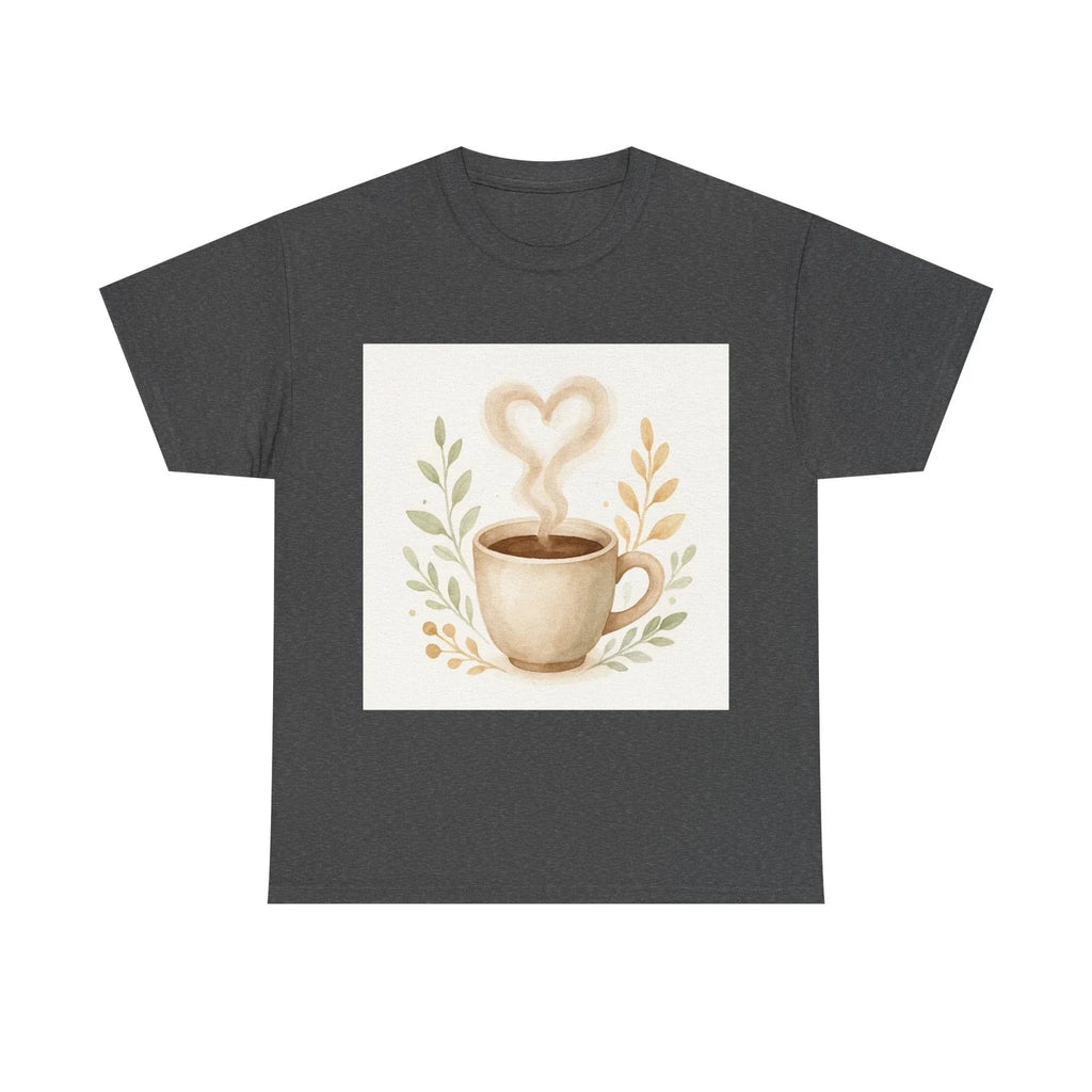 Cozy Scene Of Coffee Cup With Steam Forming A Heart - Adult & Kids T-Shirts, Sweatshirts & Hoodies apparel design preview 1