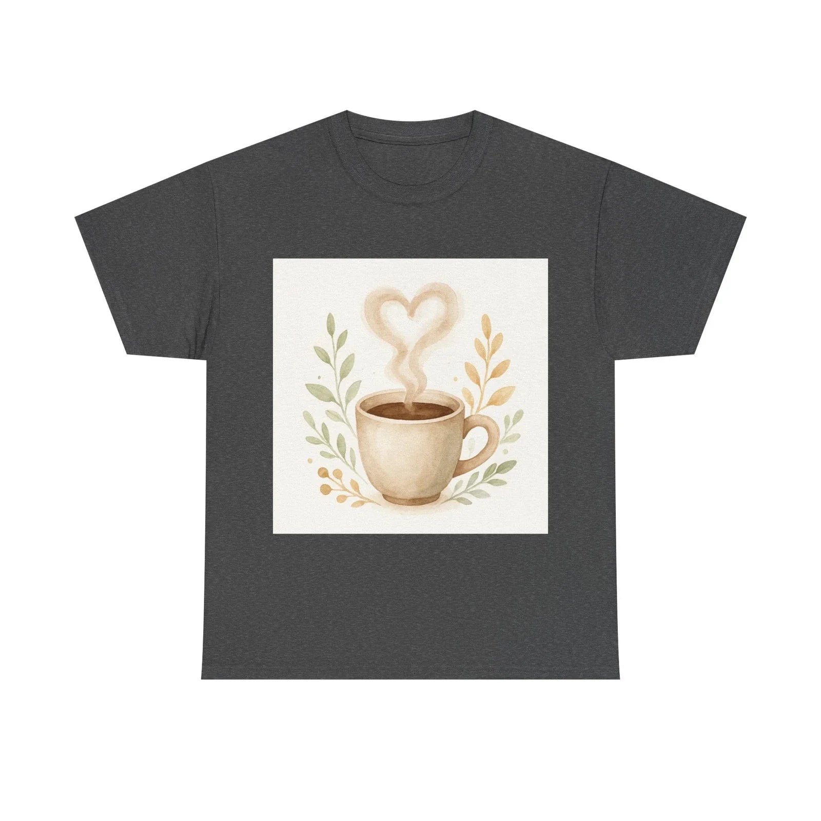 Cozy Scene Of Coffee Cup With Steam Forming A Heart - Adult & Kids T-Shirts, Sweatshirts & Hoodies apparel design preview 1