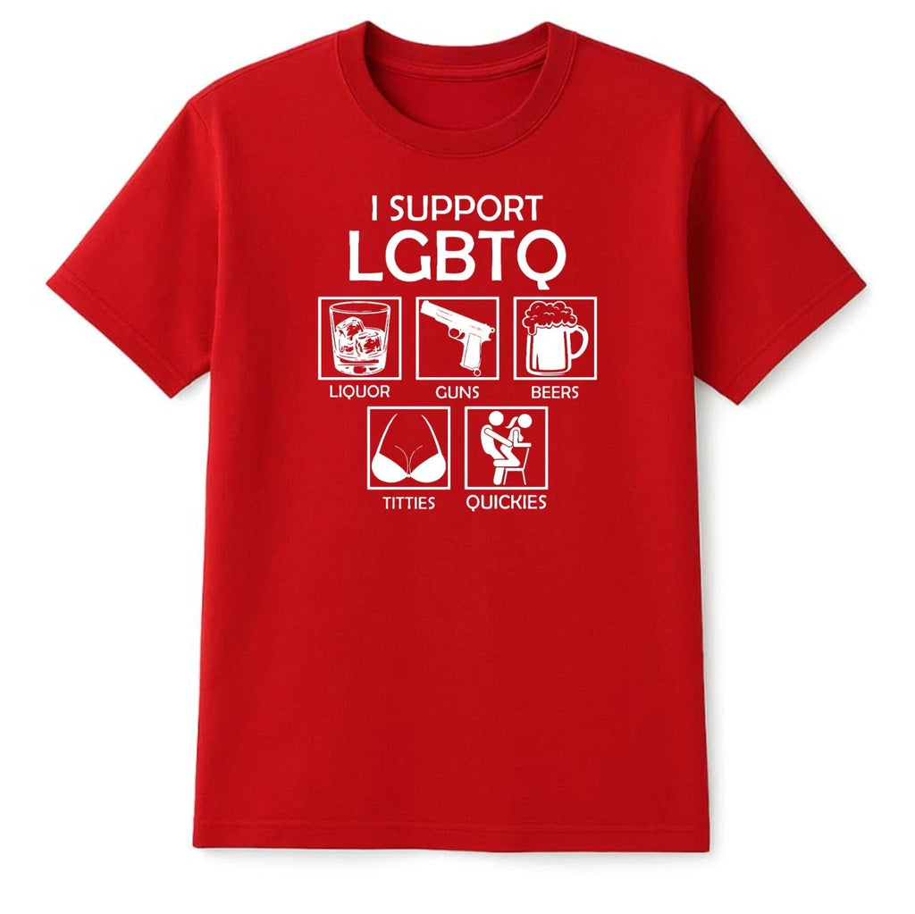 I Support LGBTQ Funny Dark Humour Offensive Statement - Adult & Kids T-Shirts, Sweatshirts & Hoodies apparel design preview 1