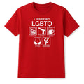 I Support LGBTQ Funny Dark Humour Offensive Statement - Adult & Kids T-Shirts, Sweatshirts & Hoodies apparel design preview 1