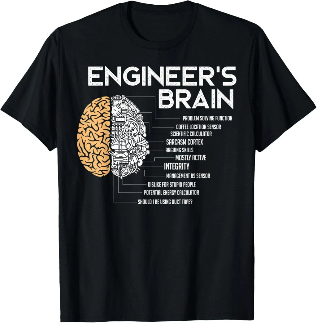 Engineer Engineers Brain Funny Engineering Gift - Adult & Kids T-Shirts, Sweatshirts & Hoodies apparel design preview 1