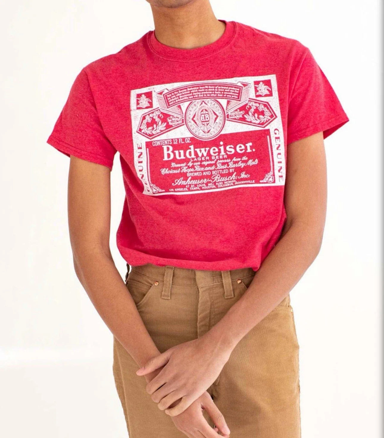Budweiser Red Label Classic Simple Adult Size Large - Adult & Kids T-Shirts, Sweatshirts & Hoodies apparel design preview 1