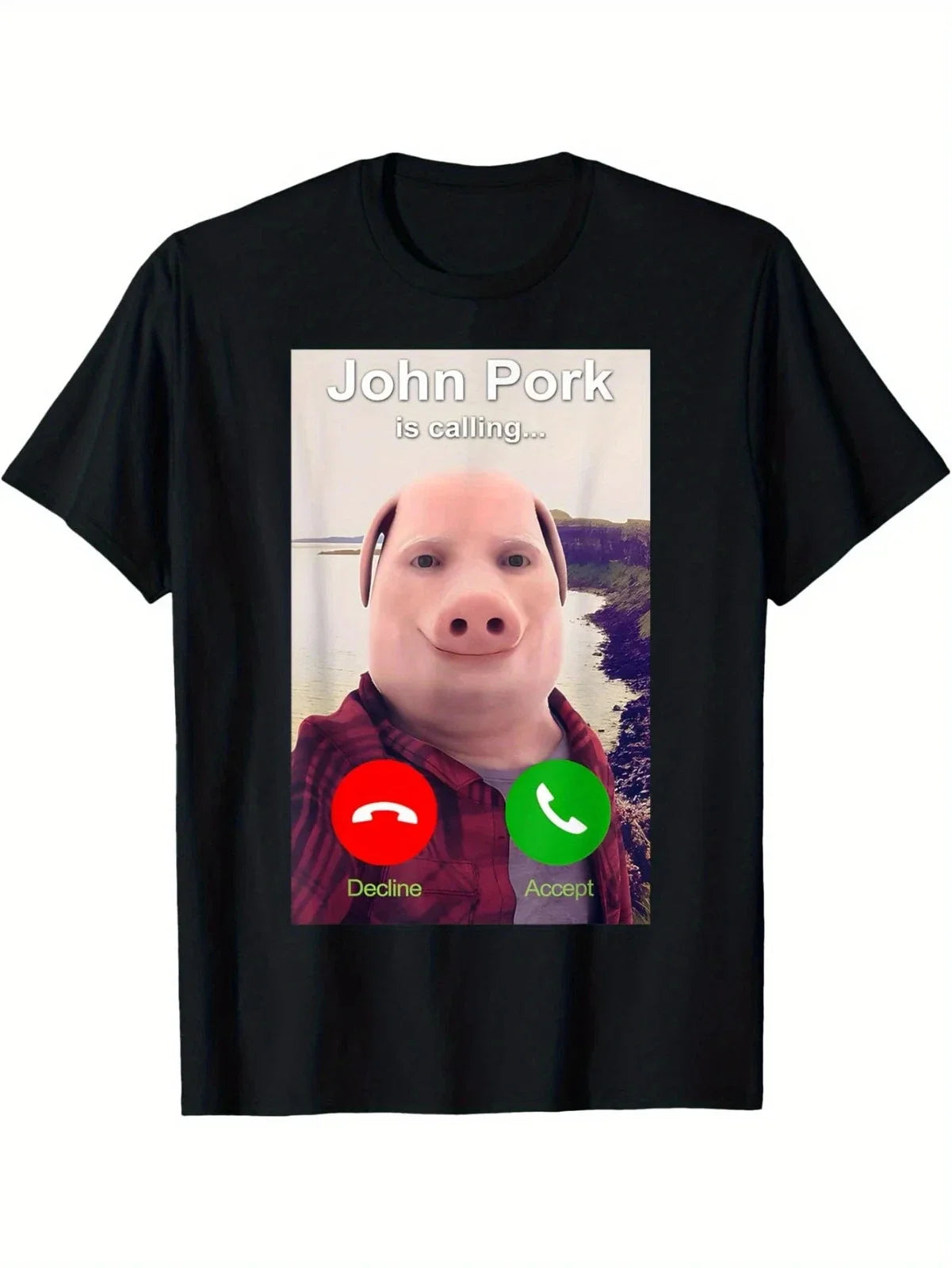 Funny John Pork Is Calling Meme Print Men Women - Adult & Kids T-Shirts, Sweatshirts & Hoodies apparel design preview 1