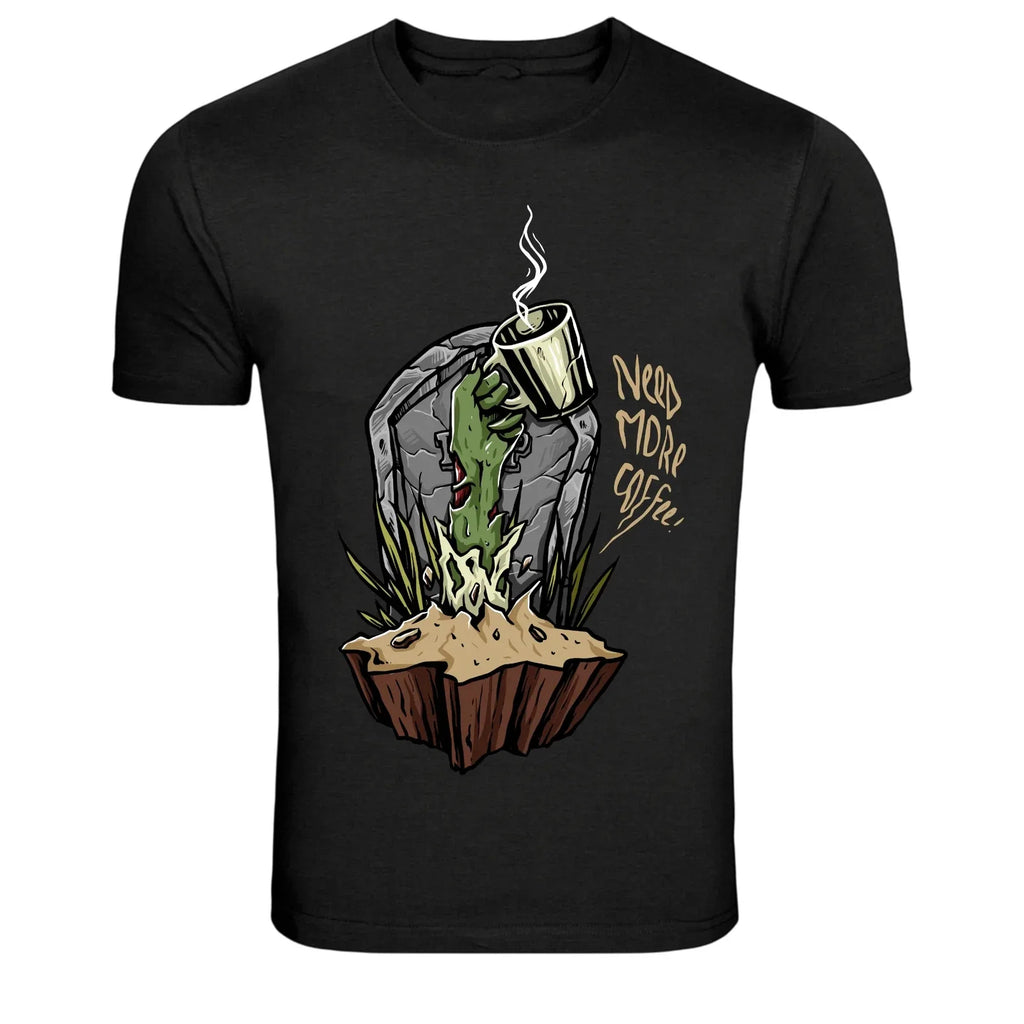 Zombie Hand Need More Coffee Funny Graphic - Adult & Kids T-Shirts, Sweatshirts & Hoodies apparel design preview 1