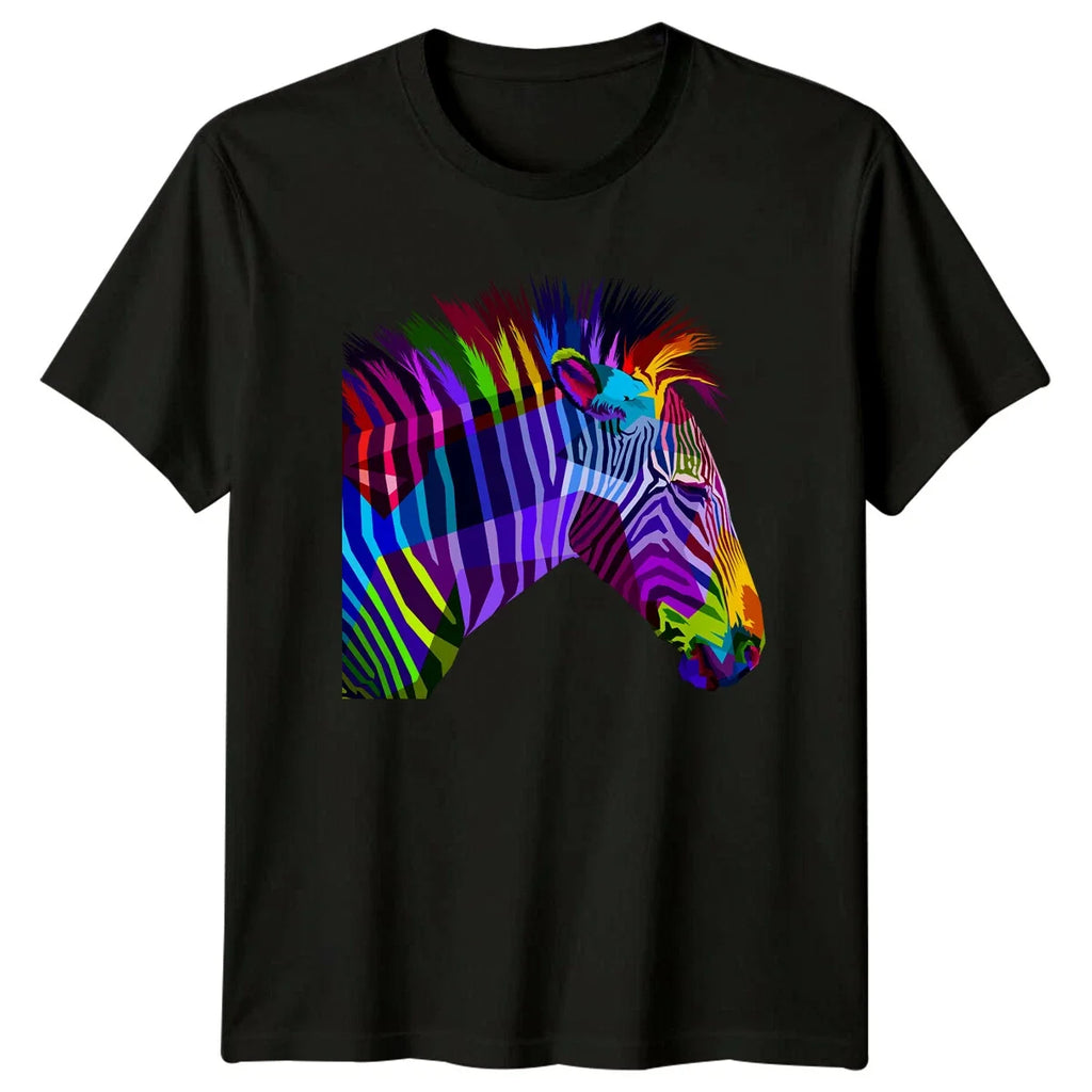 Colorful Zebra Graphic Animals Mens Womens Unisex Top - Adult & Kids T-Shirts, Sweatshirts & Hoodies apparel design preview 1