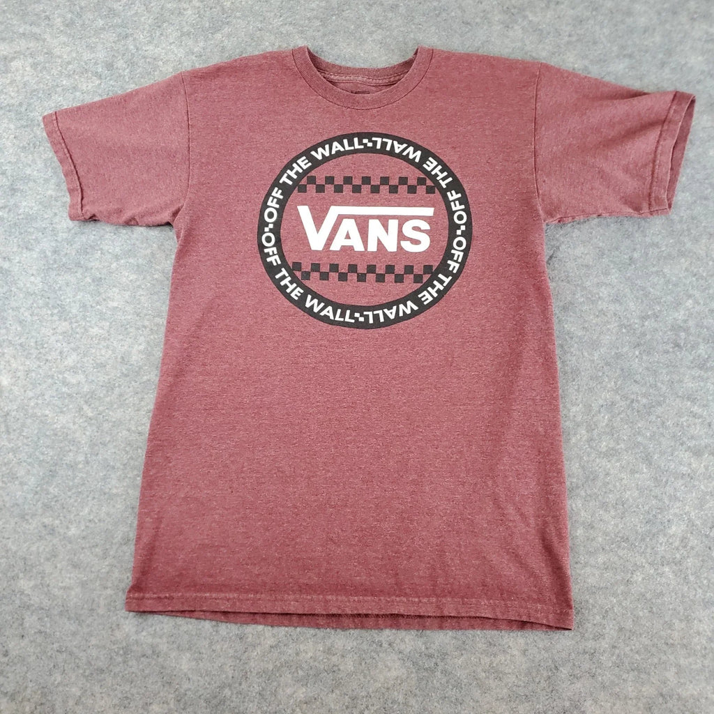 Vans Mens Small Red Crew Neck Short Sleeve Graphic - Adult & Kids T-Shirts, Sweatshirts & Hoodies apparel design preview 1