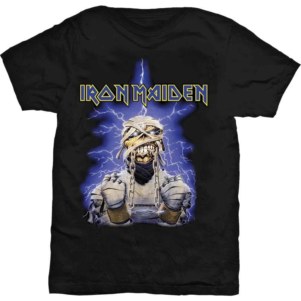 Official Iron Maiden Powerslave Mummy Eddie Logo - Adult & Kids T-Shirts, Sweatshirts & Hoodies apparel design preview 1