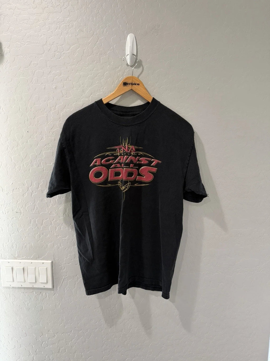 Vintage Y2K TNA Wrestling "Against All Odds" Large - Adult & Kids T-Shirts, Sweatshirts & Hoodies apparel design preview 1
