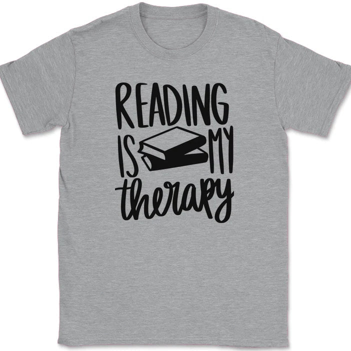 Reading is my Therapy Funny Book Novel Hobby Humor - Adult & Kids T-Shirts, Sweatshirts & Hoodies apparel design preview 1
