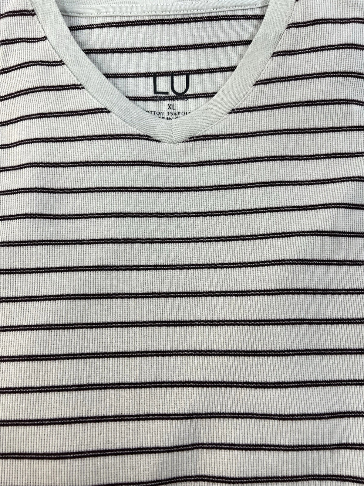 NWOT Linea Uomo LU Cream with Maroon Stripes Waffle - Adult & Kids T-Shirts, Sweatshirts & Hoodies apparel design preview 1