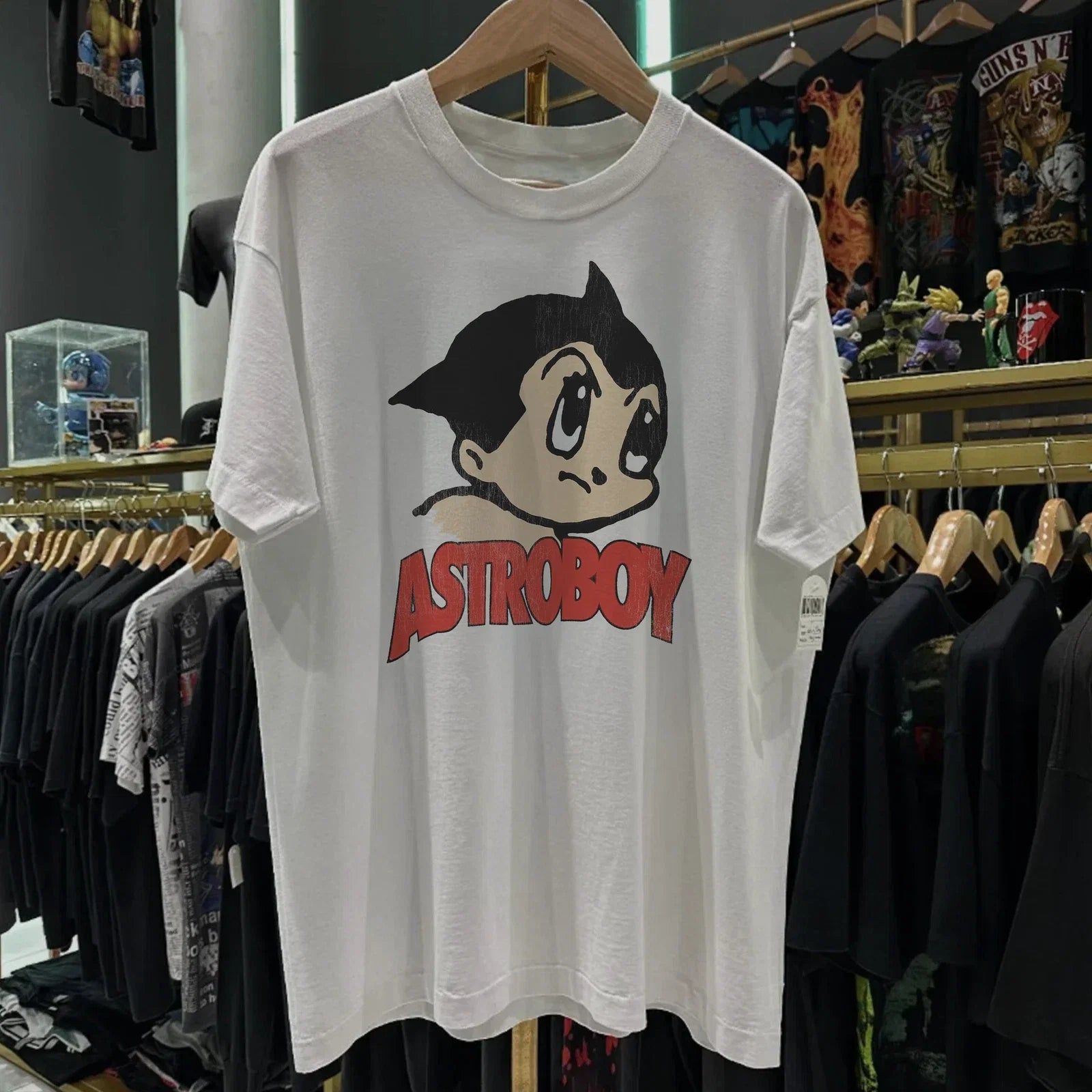 90S Astro Boy Washed White L - Adult & Kids T-Shirts, Sweatshirts & Hoodies apparel design preview 1