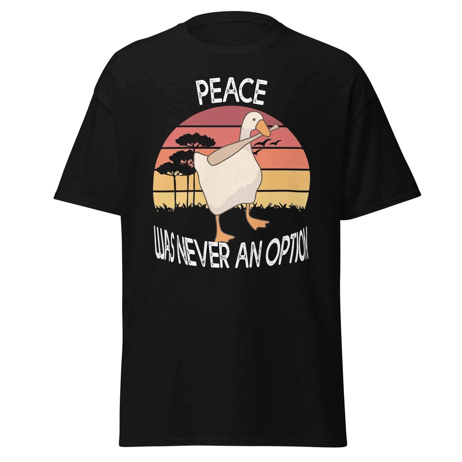 Peace Was Never An Option Funny - Adult & Kids T-Shirts, Sweatshirts & Hoodies apparel design preview 1
