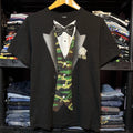 Y2K Camo Tuxedo Graphic Size L - Adult & Kids T-Shirts, Sweatshirts & Hoodies apparel design preview 1