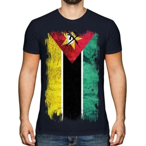 Mozambique Grunge Flag Men Football Mozambican - Adult & Kids T-Shirts, Sweatshirts & Hoodies apparel design preview 1