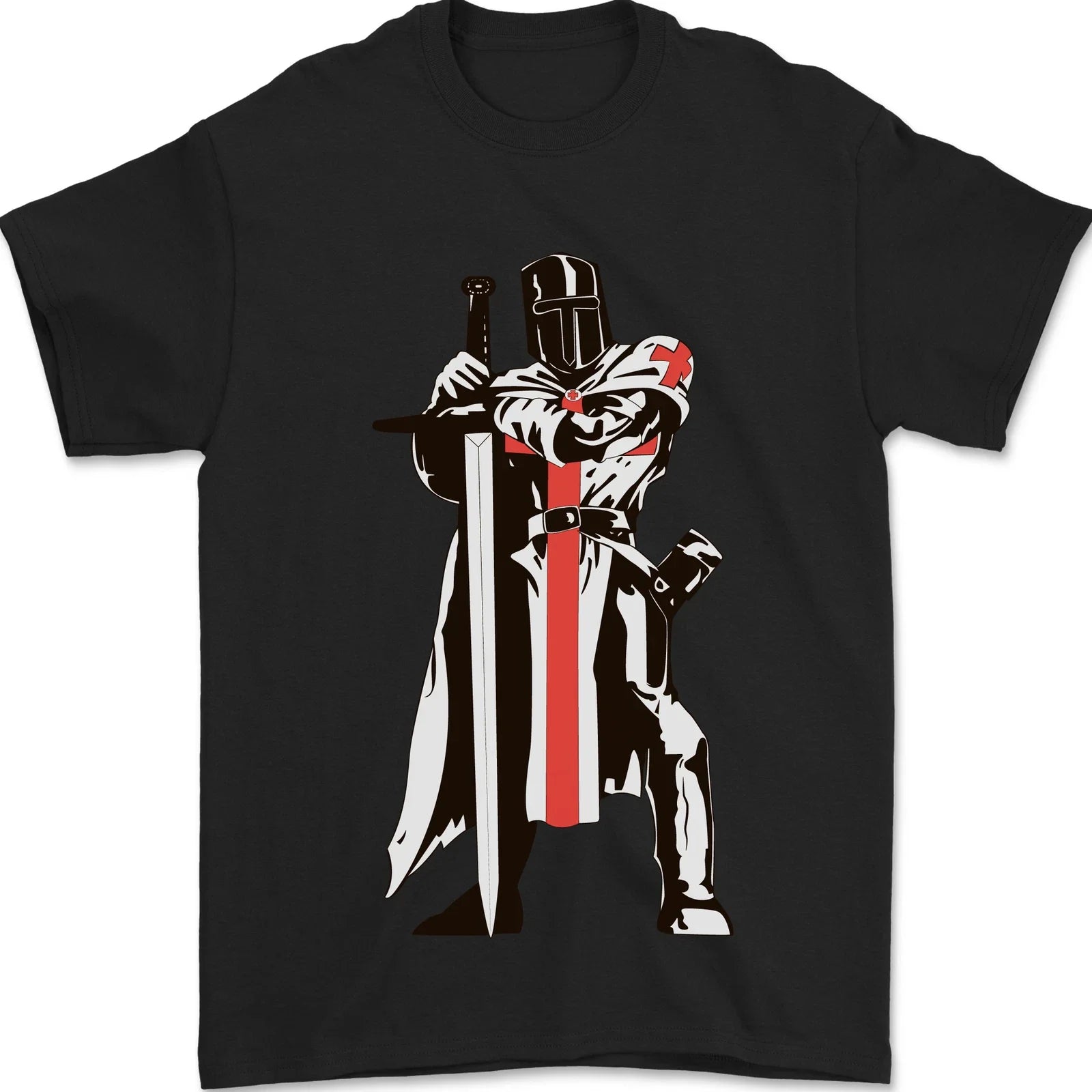 St Georges Day Knights Templar Sword Mens 100% Cotton - Adult & Kids T-Shirts, Sweatshirts & Hoodies apparel design preview 1
