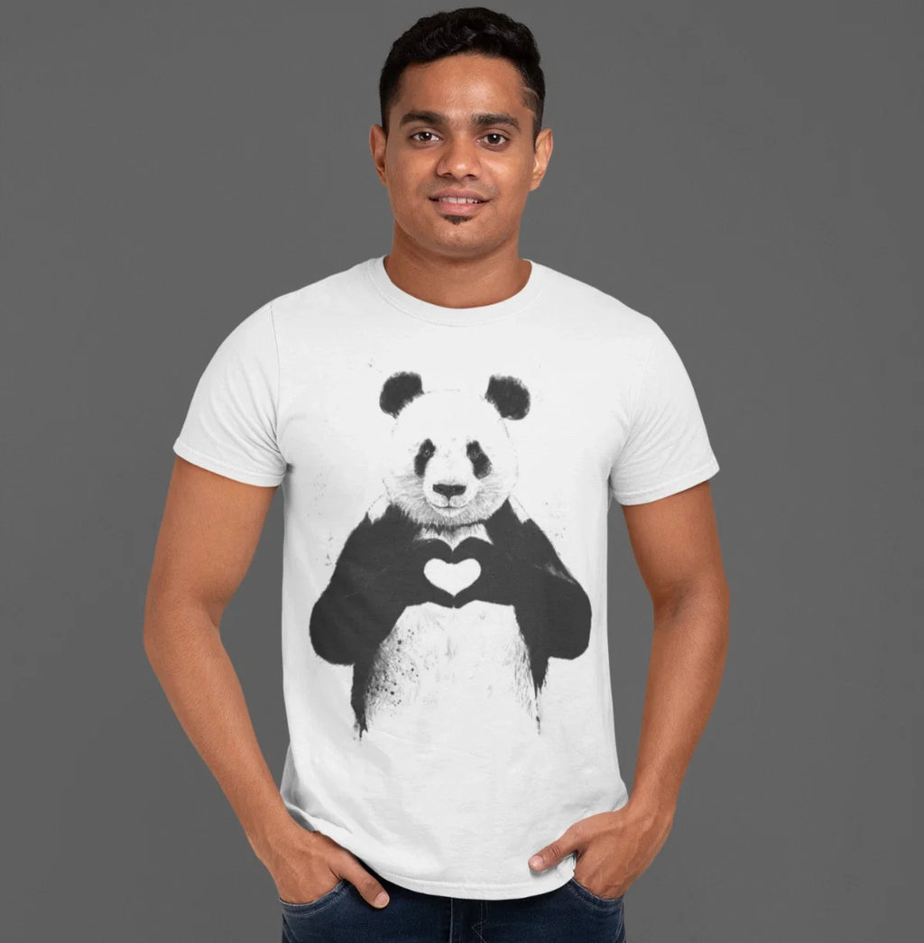 Men's Short Sleeve White, LOVE PANDA - Adult & Kids T-Shirts, Sweatshirts & Hoodies apparel design preview 1