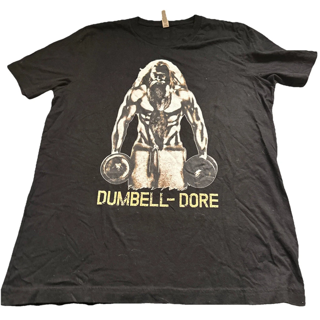 Canvas Men's Size Large Black 'Dumbell-Dore' - Adult & Kids T-Shirts, Sweatshirts & Hoodies apparel design preview 1