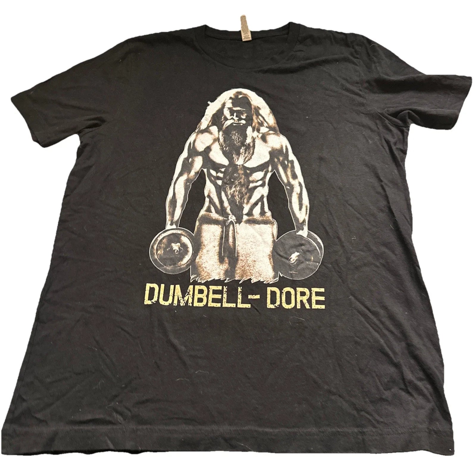 Canvas Men's Size Large Black 'Dumbell-Dore' - Adult & Kids T-Shirts, Sweatshirts & Hoodies apparel design preview 1