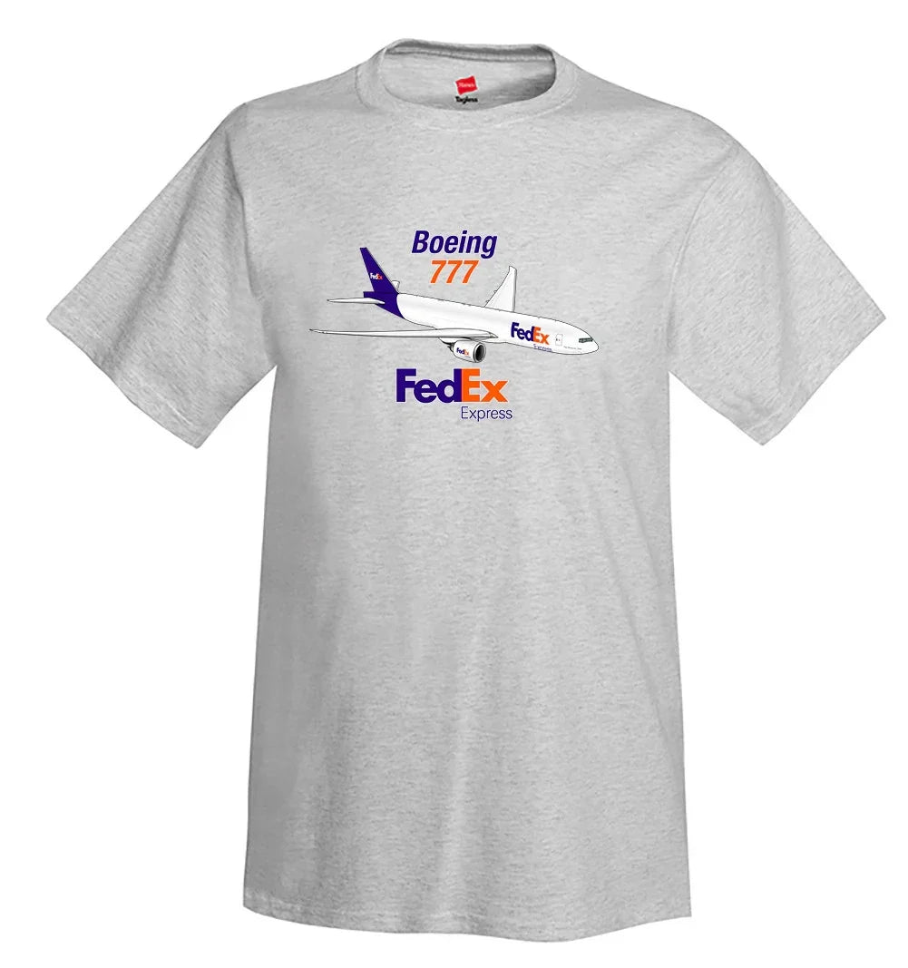 Boeing 777 FedEx Airplane Personalized w/ Your N# - Adult & Kids T-Shirts, Sweatshirts & Hoodies apparel design preview 1