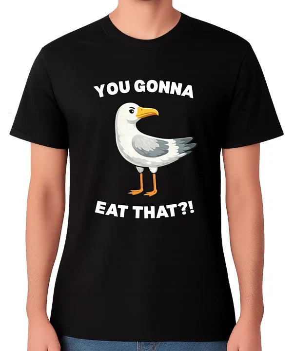 You Gonna Eat That? Funny Seagull Food Joke Humour - Adult & Kids T-Shirts, Sweatshirts & Hoodies apparel design preview 1
