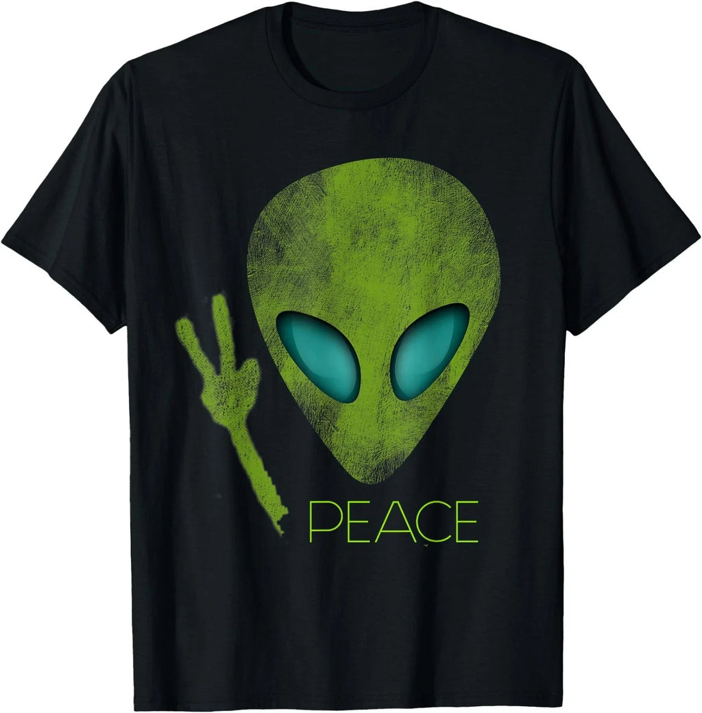 Alien Peace Cool Funny Cute UFO Lover Birthday Gift - Adult & Kids T-Shirts, Sweatshirts & Hoodies apparel design preview 1