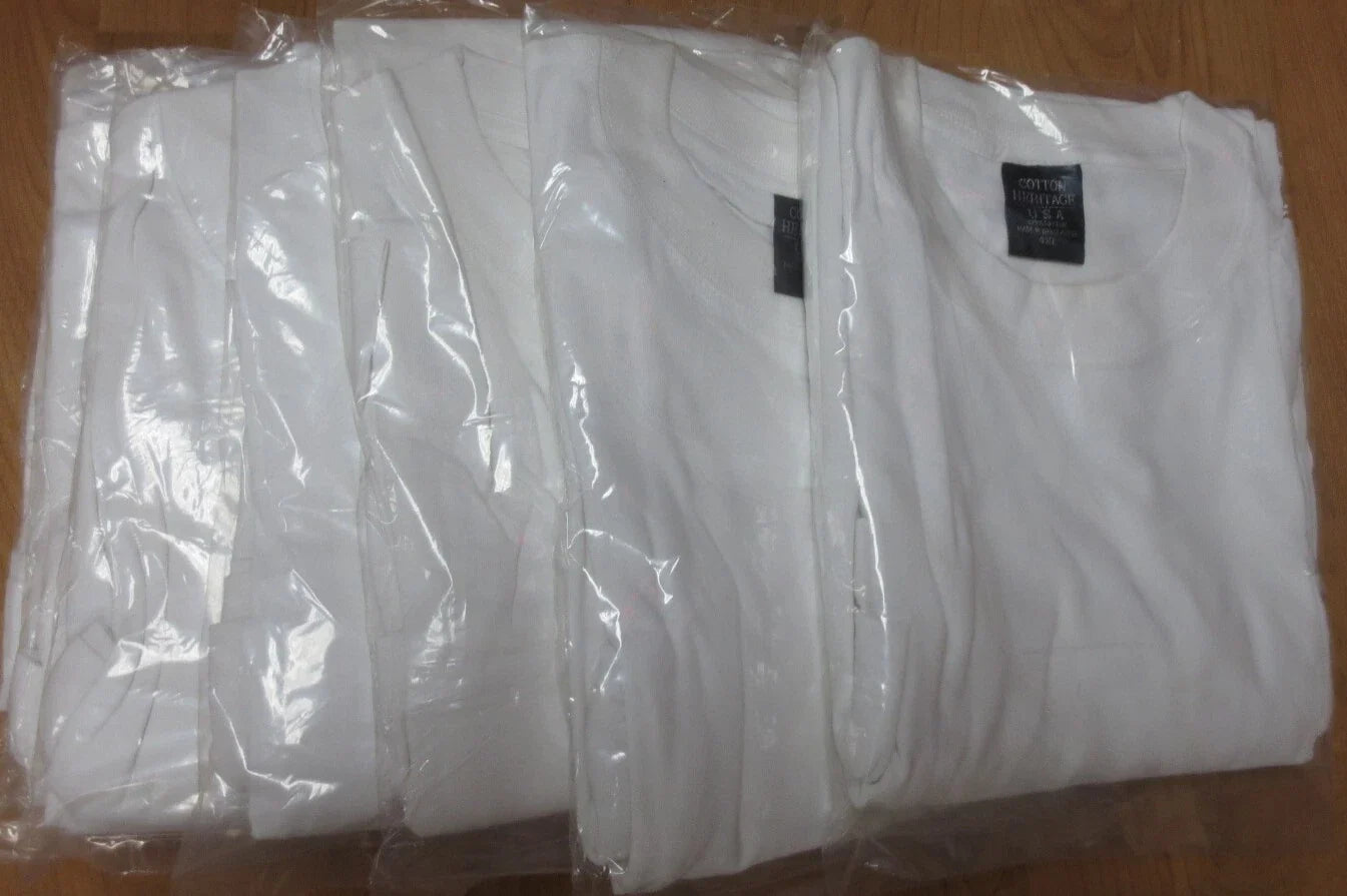 Men White Short Sleeve 4XL 6 Pc 100 Cotton Economical - Adult & Kids T-Shirts, Sweatshirts & Hoodies apparel design preview 1