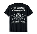 I Like Whiskey and Guns Maybe 3 People Funny - Adult & Kids T-Shirts, Sweatshirts & Hoodies apparel design preview 1
