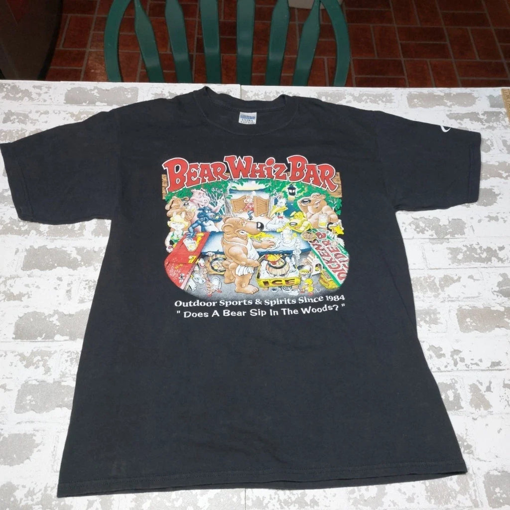 Bear Whiz Bar Lake George New York Black Bartender - Adult & Kids T-Shirts, Sweatshirts & Hoodies apparel design preview 1