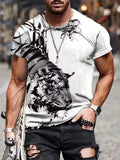 Mens Fashion Black Tiger Casual White Short Sleeve - Adult & Kids T-Shirts, Sweatshirts & Hoodies apparel design preview 1